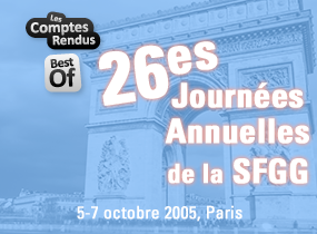 comptes rendus, 26<sup>es</sup> Journ�es Annuelles de la Soci�t� Fran�aise de G�riatrie et G�rontologie