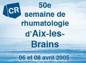 comptes rendus, Semaine de rhumatologie d'Aix-les-Bains