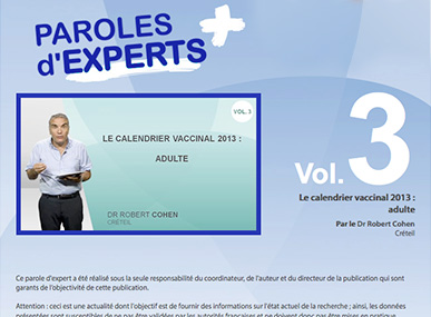 pex, parole expert, Nouveau calendrier vaccinal de l'adulte