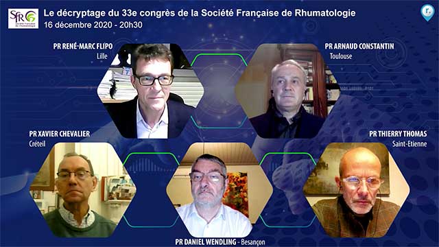 webcast, live, Le dcryptage du 33e congrs de la Socit Franaise de Rhumatologie