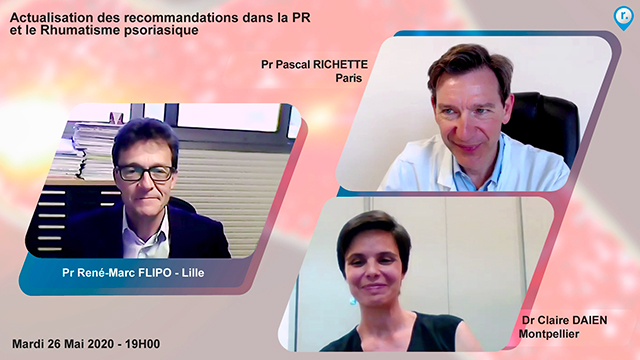 webcast, live, Actualisation des recommandations dans la PR et le rhumatisme psoriasique : quelles nouveauts ?
